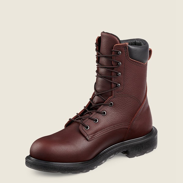 Red Wing Safety Boots Mens Burgundy - Supersole® 2.0 - 8-inch Toe - 1450637-DS